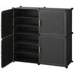 Hogler 3867 Variabilní regálový systém 4 moduly, 84 x 100 x 32 cm, černá – Zbozi.Blesk.cz