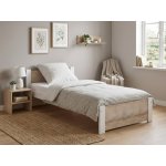 Textilomanie Ikaros bílá / dub sonoma s laťkovým roštem matrace Coco Maxi 20 cm – Sleviste.cz