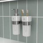 NIMCO Keira držák na kartáčky dvojitý s keramickými pohárky KE22058DKN-26 – Zboží Dáma