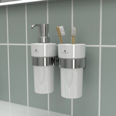 NIMCO Keira držák na kartáčky dvojitý s keramickými pohárky KE22058DKN-26 – Zboží Dáma