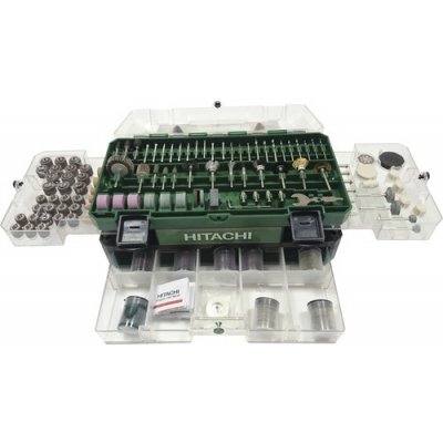 389 dílná sada příslušenství pro přímé brusky HiKOKI 753949, transparentní kufr – Zboží Dáma