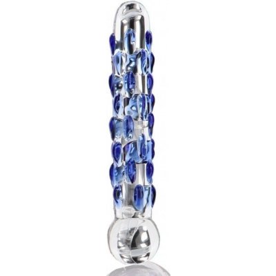 ToyJoy Glass Worxx Diamond Dazzler, oboustranné skleněné dildo 18 x 2,4–3,5 cm – Hledejceny.cz