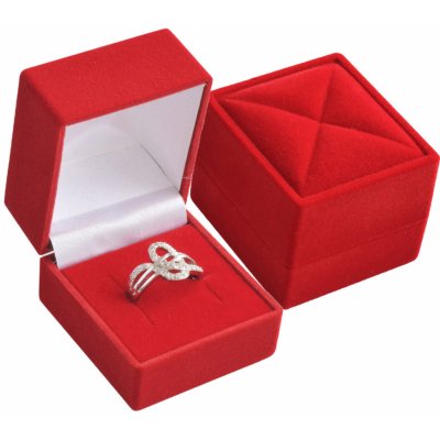 JK Box Sametová dárková krabička na prsten RE-02/A7 – Zboží Mobilmania