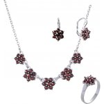 Granát Turnov Stříbrný set šperků 342 – Hledejceny.cz