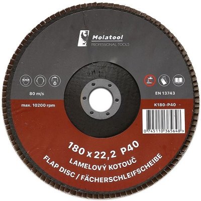 Molatool Lamelový brusný kotouč 180 mm P40 K180-P40 – Zboží Dáma