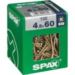 Spax Yellox Univerzální vrut, ø 4,5 × 60 mm, PZ2, zápustná hlava, 150 ks 4081020450608 – Hledejceny.cz