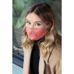 NanoSPACE Designová pratelná 3vrstvá antivirová a hypoalergenní nanorouška opakovatelně použitelná růžová – Zboží Dáma