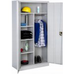 Tectake 404383 plechová policová skříň 6 přihrádek - šedá,80 cm – Zboží Dáma