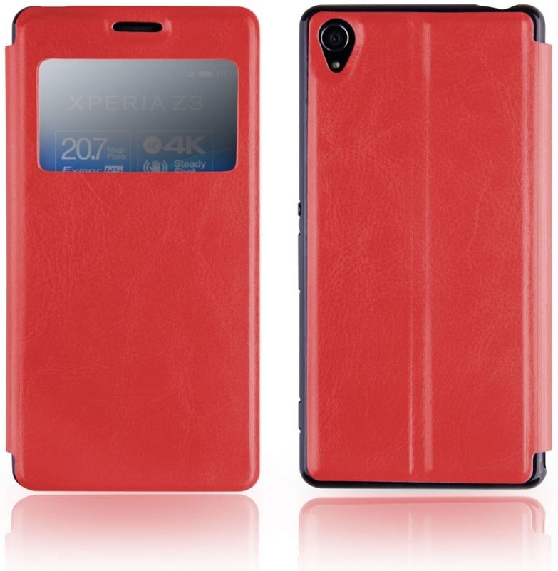 POUZDRO EGO Mobile SLIM VIEW SONY XPERIA Z3 (D6653) červené