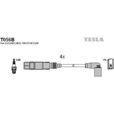 Sada kabelů pro zapalování TESLA T056B