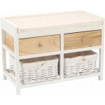 Shabby Chic COU5064/N 4Z a lavicí 34x69x47cm bílá – Sleviste.cz