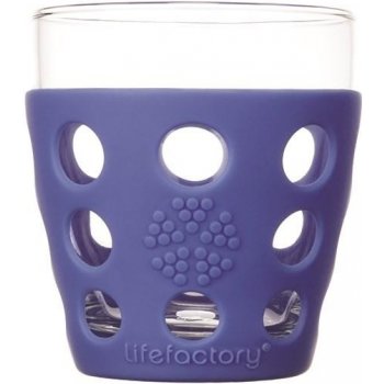 Lifefactory sklenice na nápoje 300 ml cobalt