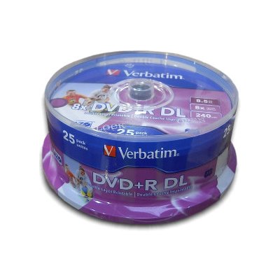 VERBATIM DVD+R(25-Pack)Spindl/DoubleLayer/8,5GB - 43667
