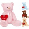 Plyšák Brubaker XXL medvídek růžový se srdcem Seni Seviyorum Cuddly Toy 100 cm