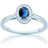 Prsteny Savicki prsten Heart of the Ocean bílé zlato modrý safír PI B SZD 00095