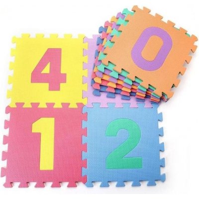 Sedco Pěnové puzzle Dětská hrací podložka s čísly 30x30x1,0 cm 10ks