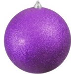 Vánoční ozdoba 20cm fialová koule s glitry – Zboží Dáma