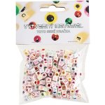 Korálky dřevo 72ks 20cm na dřevěném stojánku – Sleviste.cz