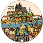 Magnetická placka malá - Praha na kopečku – Zboží Dáma