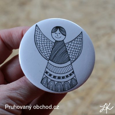 Andělské - button neboli placka – Hledejceny.cz