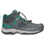 Keen dětské turistické boty Targhee Mid WP Youth Steel grey/porcelain – Zboží Dáma