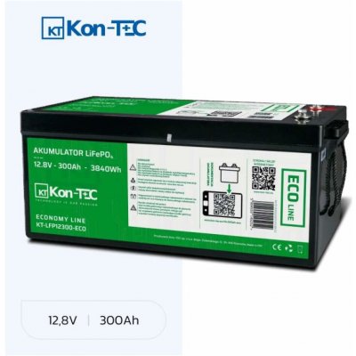 Kon-Tec KT-LFP12300 ECO Lithium-železo-fosfátová LiFePO4 12V, 12,8V 300Ah – Zbozi.Blesk.cz