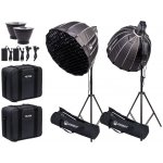 VILTROX Set 2x Weeylite Ninja 300 - COB LED světlo + 2x softbox, 2x stativ, 2x Bowens adaptér – Zboží Živě