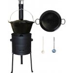 Kessel kotlík na guláš smalt 20 l 1,2 mm Paella pánev smalt 46 cm kovová kotlina s vysokými nožičkami žáruvzdorná barva 42 cm Plus 700 poklice smalt 49 cm naběračka 350 ml a v – Sleviste.cz