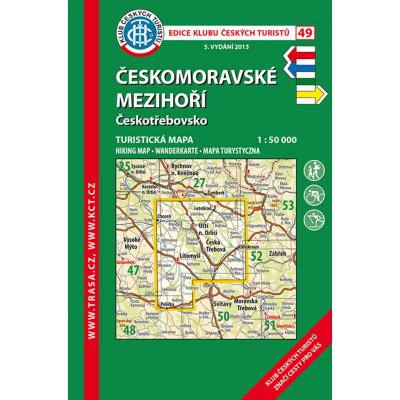 Mapa KČT 1:50 000 49 Českomoravské mezihoří-Českotřebovsko 6.v.2017