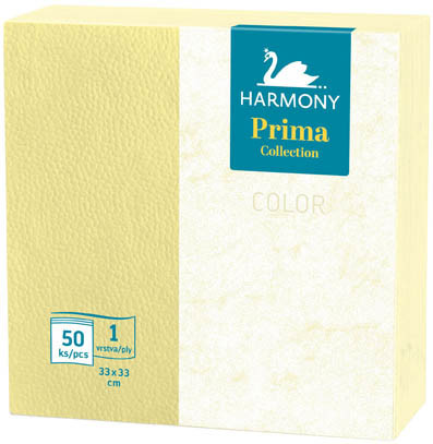 Harmony Color papírové ubrousky žluté 1V 50ks 33x33cm od 27 Kč - Heureka.cz