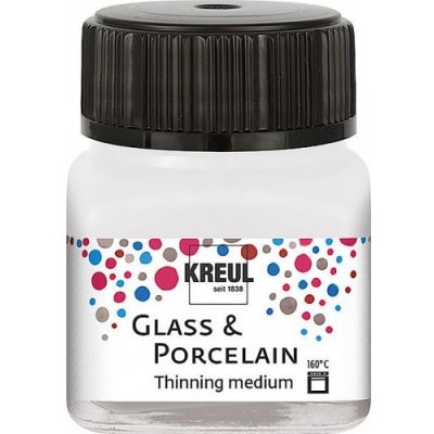 Matný lak ředidlo KREUL barvy na sklo a porcelán 20 ml – Zboží Dáma