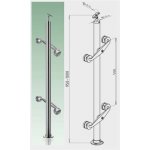 JAP Nerezový sloupek průběžný ke kotvení ze shora pro sklo 8-20mm, AISI 304 – Sleviste.cz