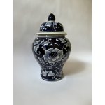 PORCELÁNOVÁ VÁZA S VÍKEM 36 cm - KOBALTOVÁ MODŘ – Hledejceny.cz