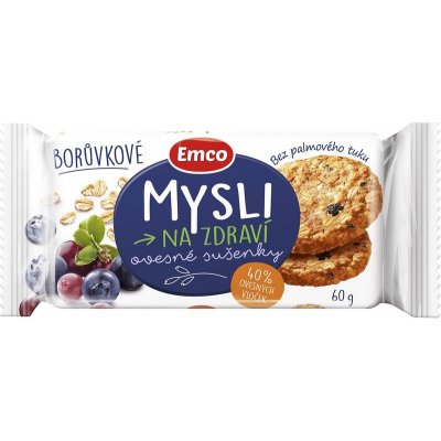 Emco Ovesné sušenky borůvka 60 g