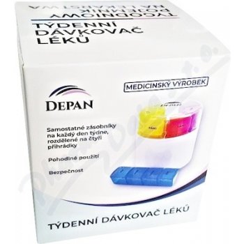 Depan Cube dávkovač léků týdenní