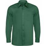 Kariban pánská košile s dlouhým rukávem Jofrey lesní zelená