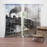 Závěsy Parní lokomotiva: 2 ks - 140x250 cm - Sablio – Hledejceny.cz