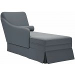 vidaXL s podhlavníkem a pravou područkou tmavě šedá samet 11461.4009783 – Sleviste.cz