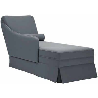 vidaXL s podhlavníkem a pravou područkou tmavě šedá samet 11461.4009783 – Sleviste.cz