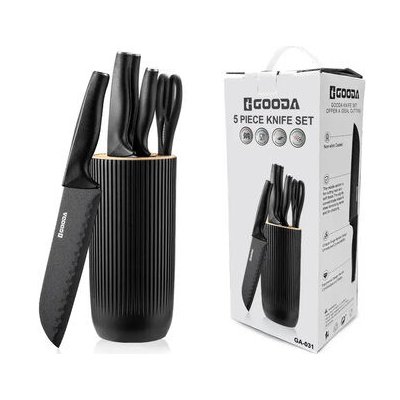 Gooda 5 dílná sada kuchyňských nožů s blokem 37202 – Zboží Mobilmania