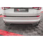 vložka zadního nárazníku pro Škoda Kodiaq Mk1 Facelift Sportline, Mk1 Sportline, černý lesklý plast ABS – Zboží Mobilmania