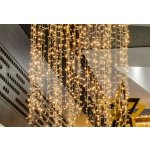 DECOLED Interiérová LED světelná záclona 1x1,5m teple bílá 150 diod