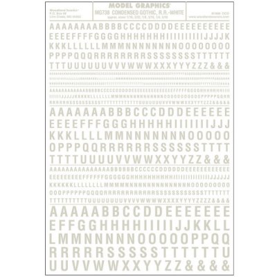 Woodland Scenics propisot písmena zkrácená Gothic R.R. bílá MG738 – Zboží Dáma