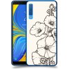 Pouzdro a kryt na mobilní telefon Samsung Pouzdro ACOVER Samsung Galaxy A7 2018 A750F s motivem Flower