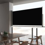 Greatstore Zatahovací boční markýza na terasu 60 x 300 cm černá – Zboží Mobilmania