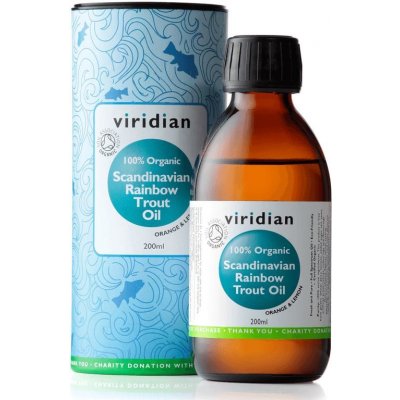 Viridian 100% Organic Scandinavian Rainbow Trout Oil 200 ml – Hledejceny.cz