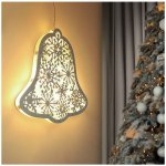 Solight LED dřevěný vánoční zvoneček 9x LED bílá 30cm časovač 2x AA – Hledejceny.cz