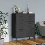 HD Zásuvková skříň antracitová 80 x 35 x 101,5 cm ocel – Zboží Mobilmania