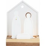 räder Vánoční svícen Betlém, bílá barva, dřevo, porcelán – Zboží Dáma