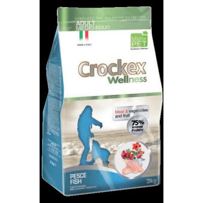 Crockex Wellness Adult Medium & Maxi Fish Rice Low Grain 12 kg – Zboží Mobilmania